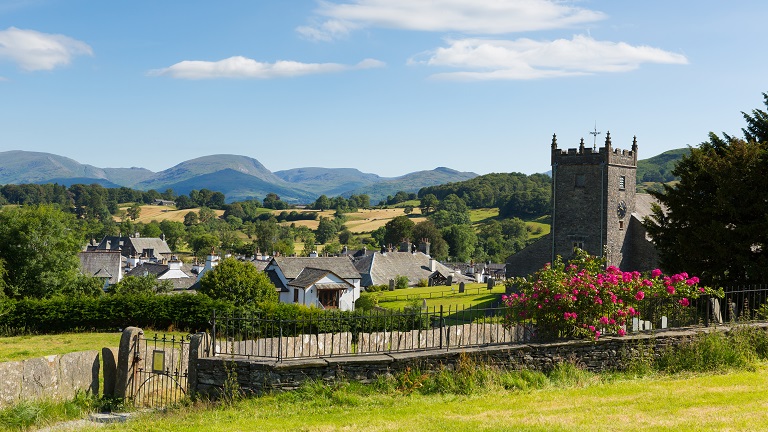 Overlooking the picturesque market town of Hawkshead which sits at the top of Esthwaite Water